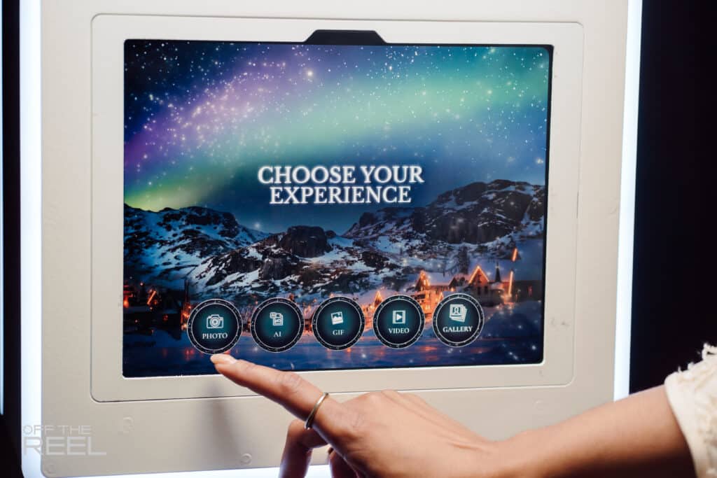 photo booth holiday constellation themed activation